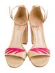 Schutz Straw Graphic Print Sandals