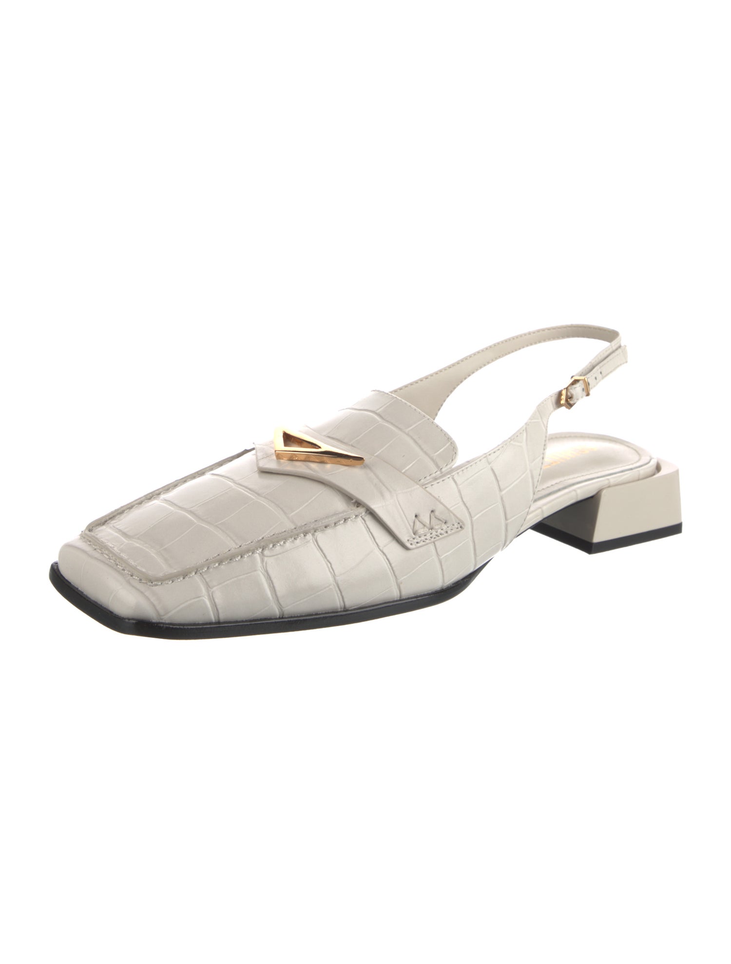 Schutz Leather Slingback Flats