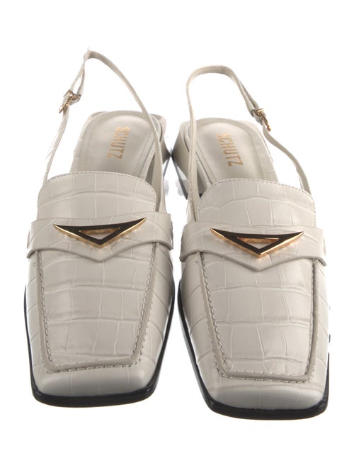 Schutz Leather Slingback Flats