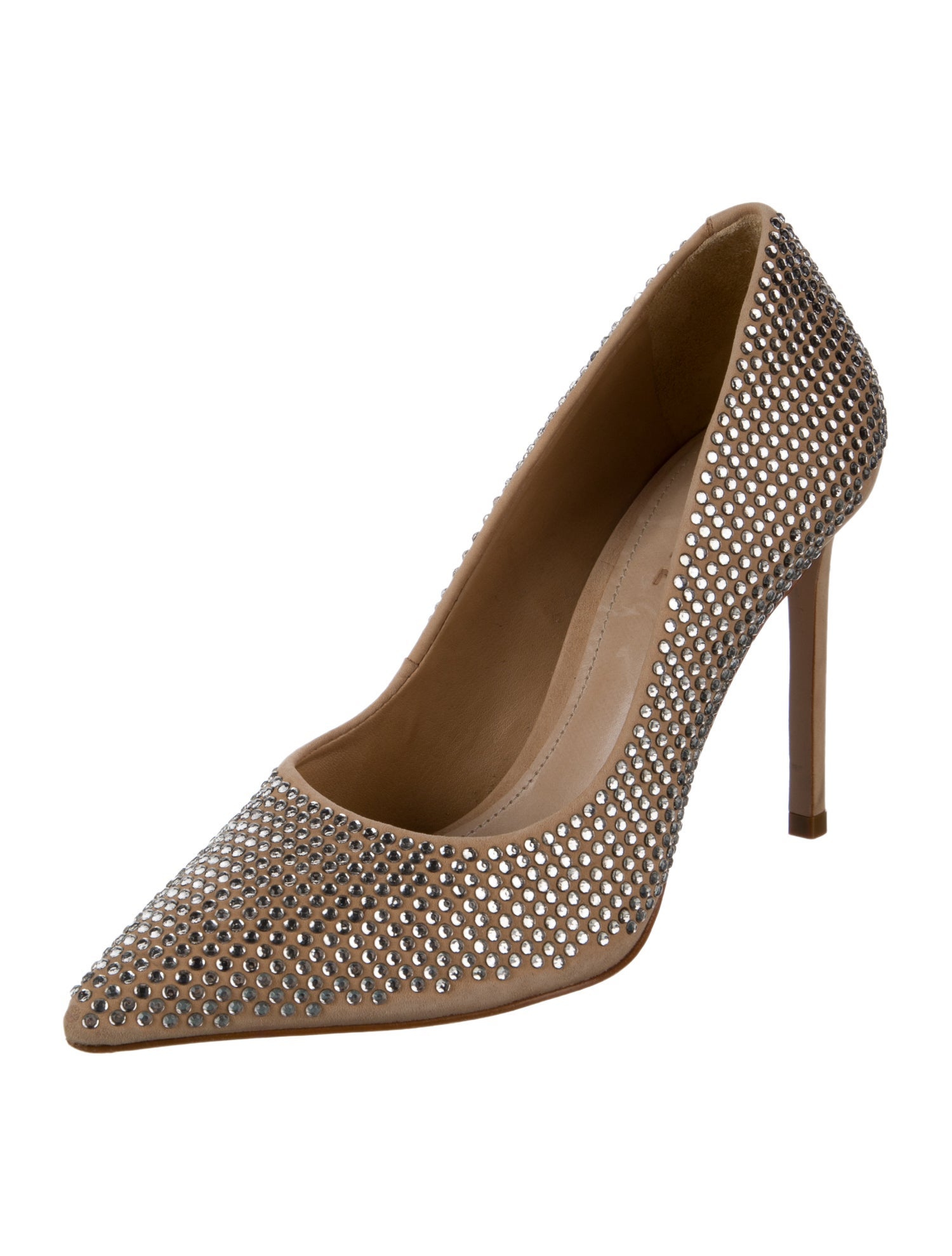 Schutz Suede Crystal Embellishments Pumps