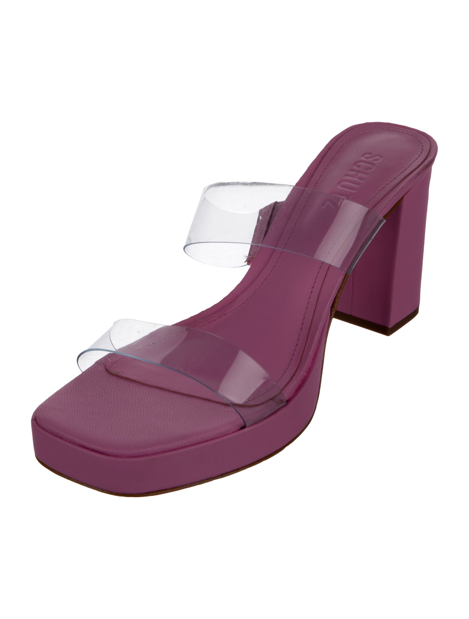 Schutz Leather Slides