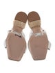 Schutz Leather Ruffle Embellishment Slides