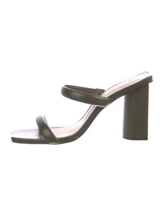 Schutz Leather Slides