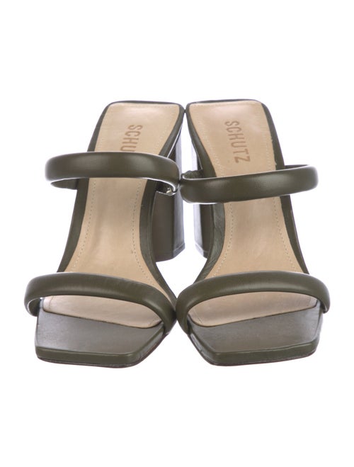 Schutz Leather Slides