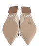 Schutz Canvas Bow Accents Slingback Flats