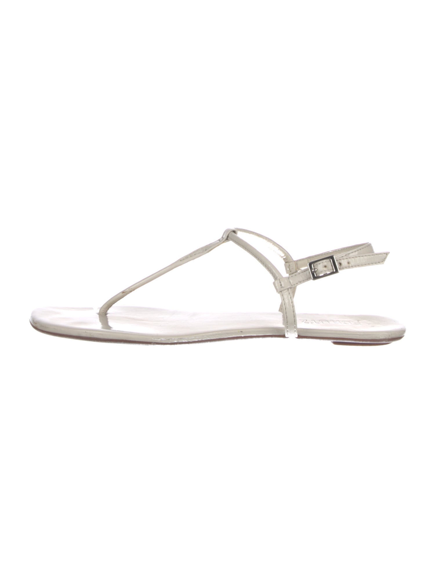Schutz Leather T-Strap Sandals