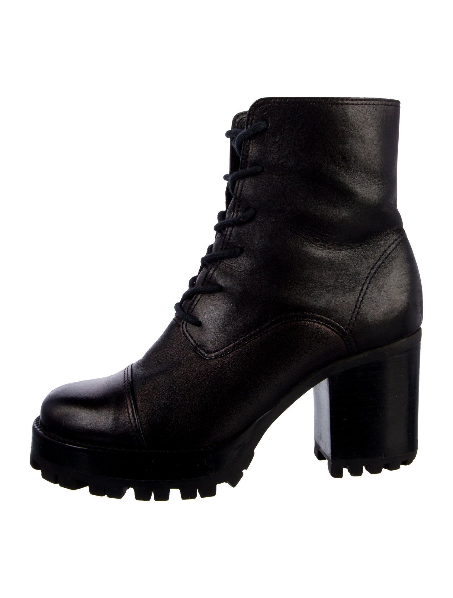 Schutz Leather Lace-Up Boots