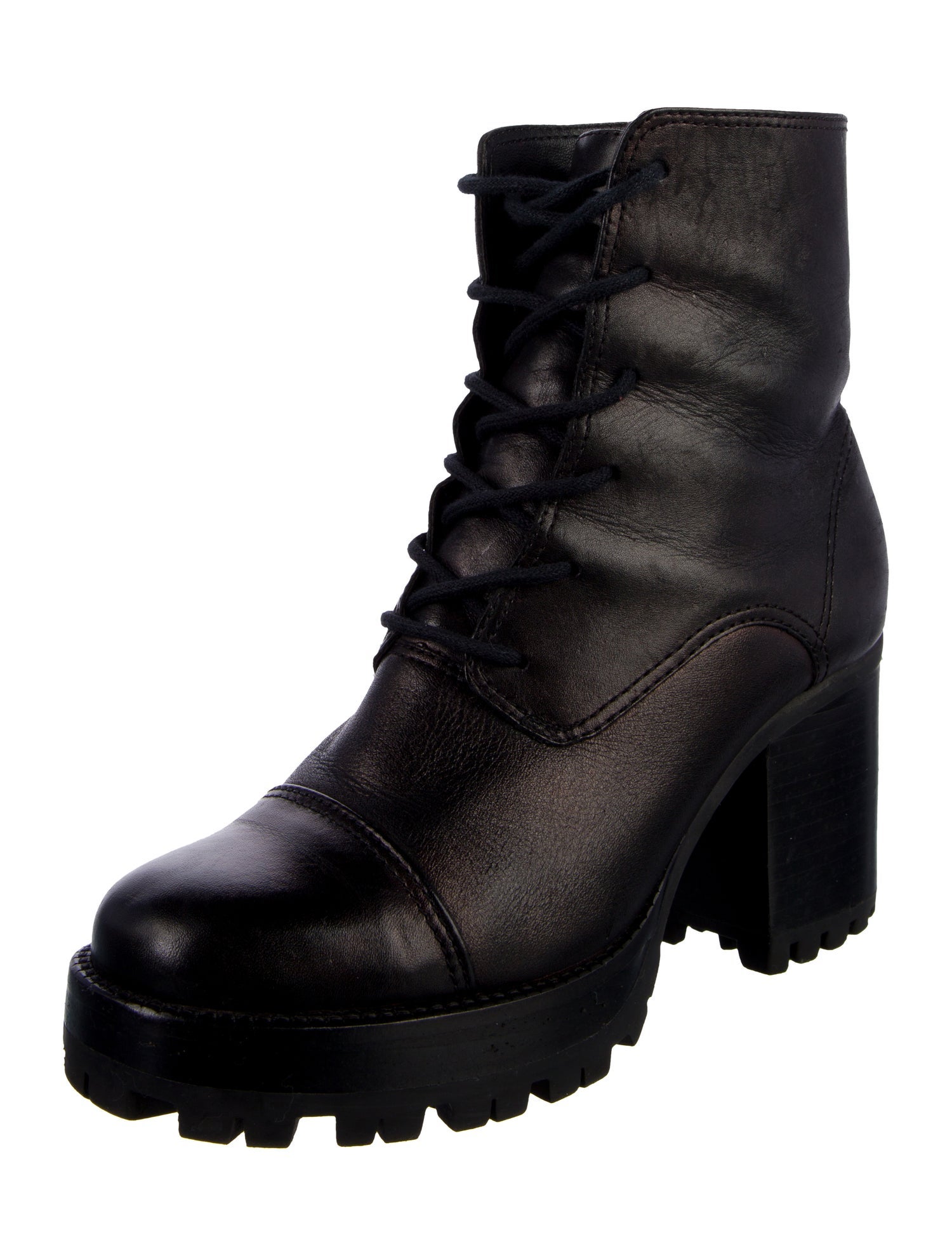 Schutz Leather Lace-Up Boots