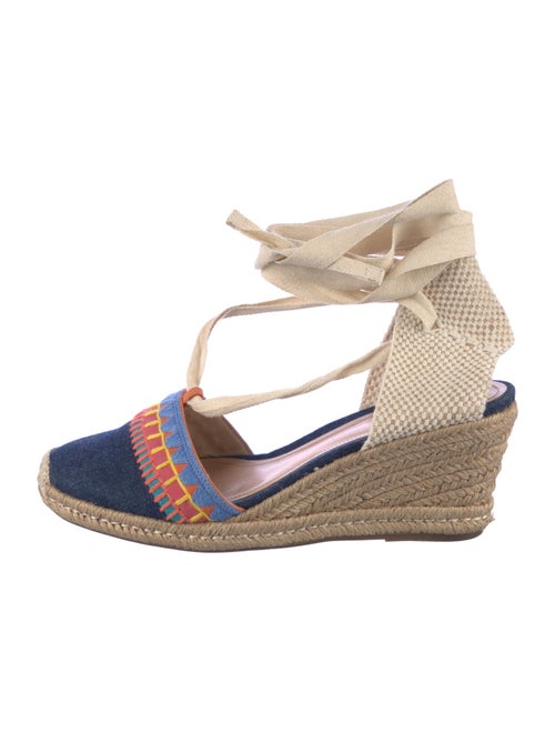 Schutz Denim Colorblock Pattern Pumps