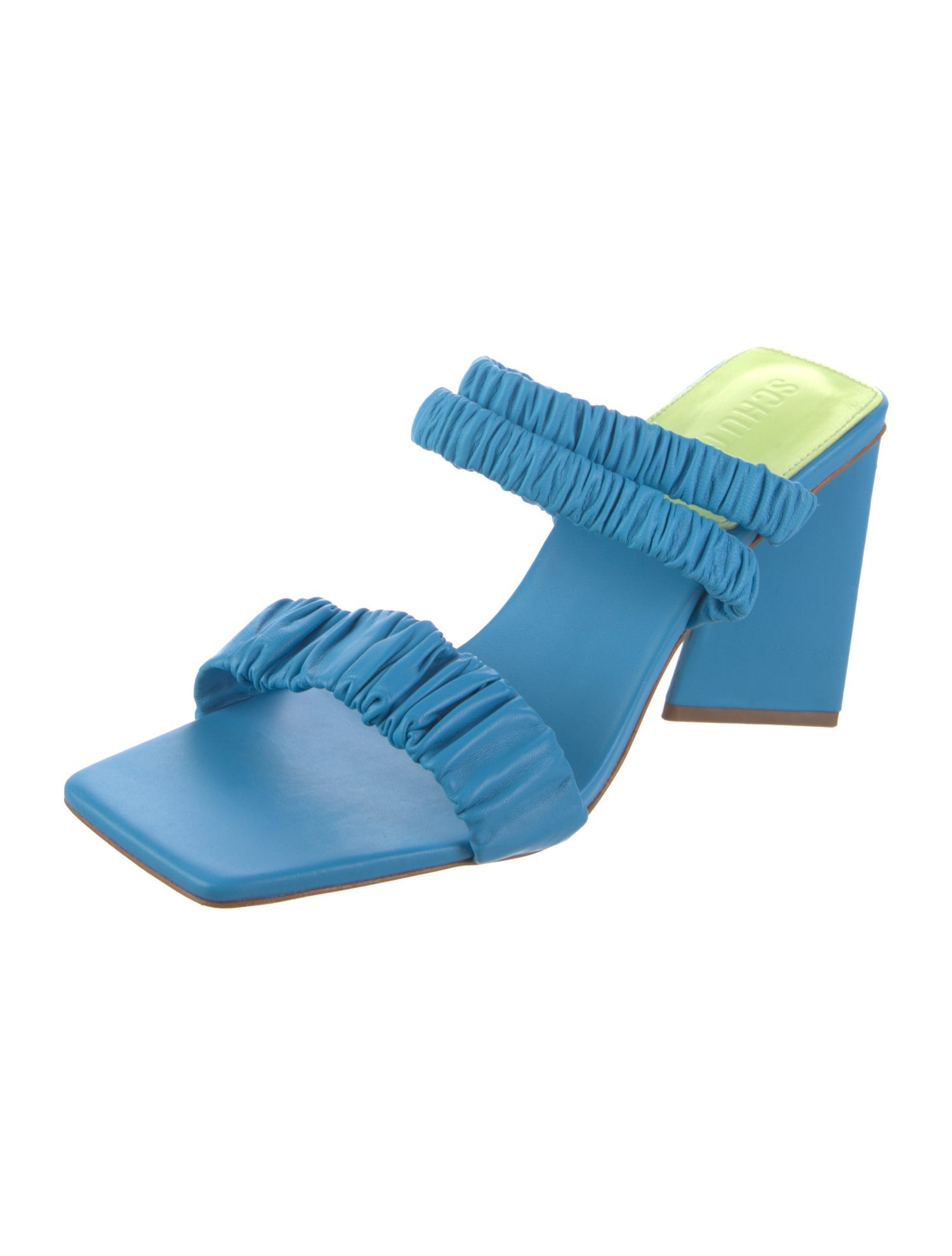 Schutz Leather Slides