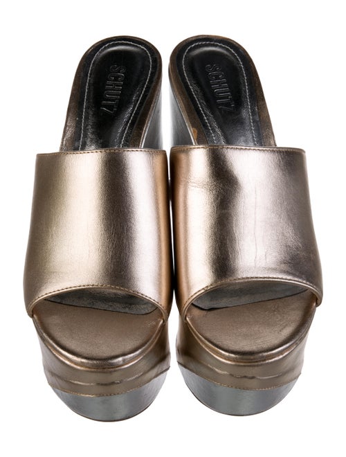 Schutz Leather Slides