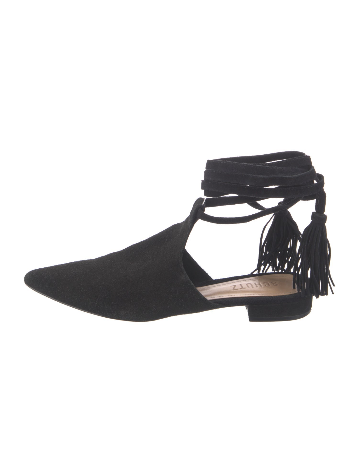 Schutz Suede D'Orsay Flats