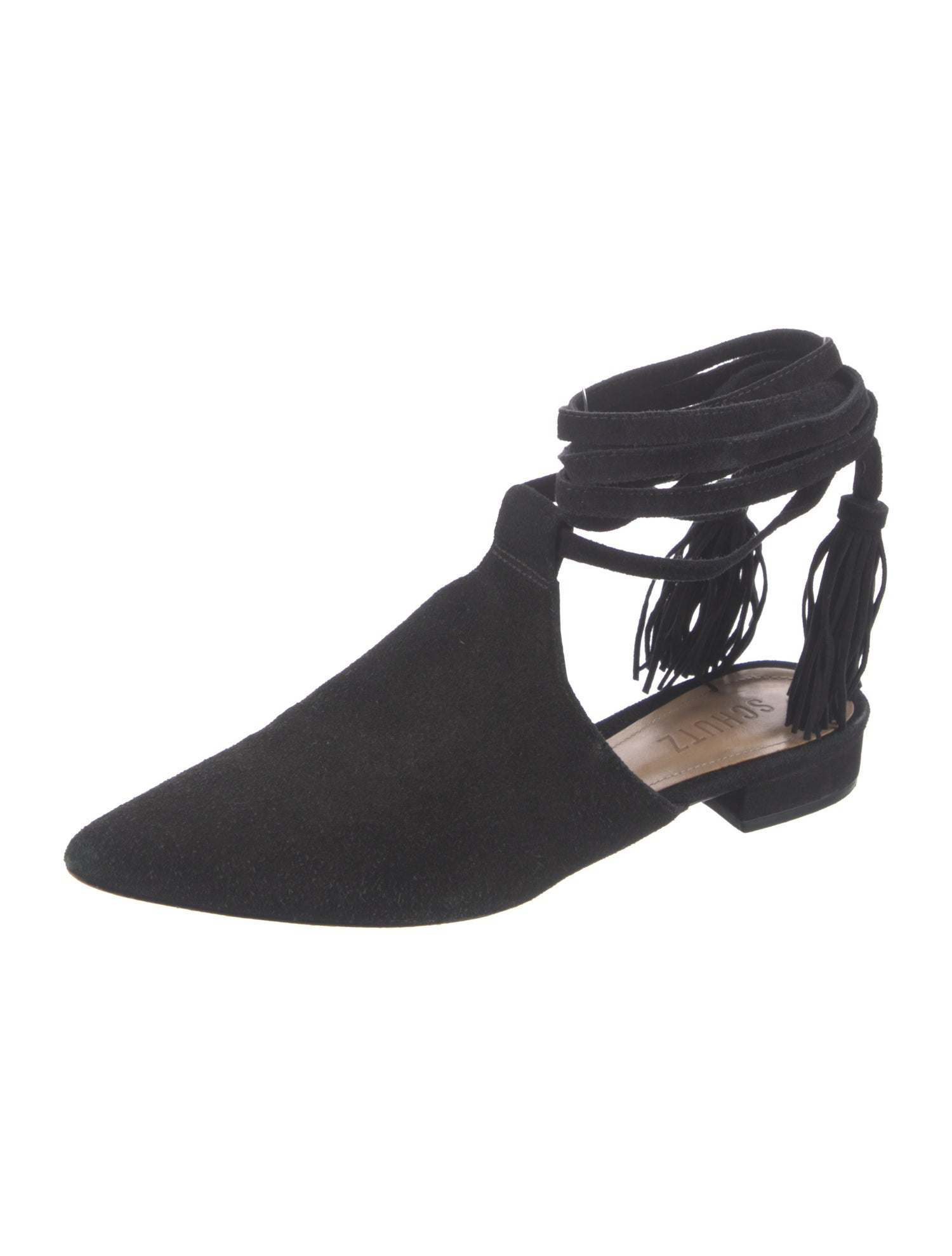 Schutz Suede D'Orsay Flats