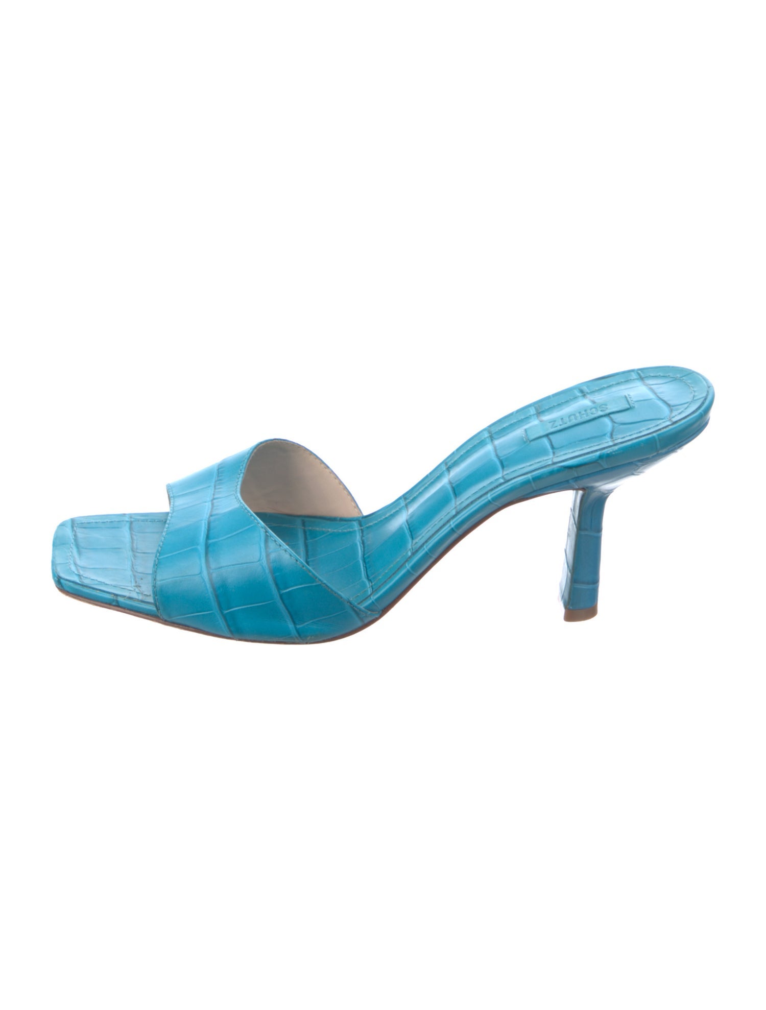 Schutz Leather Slides