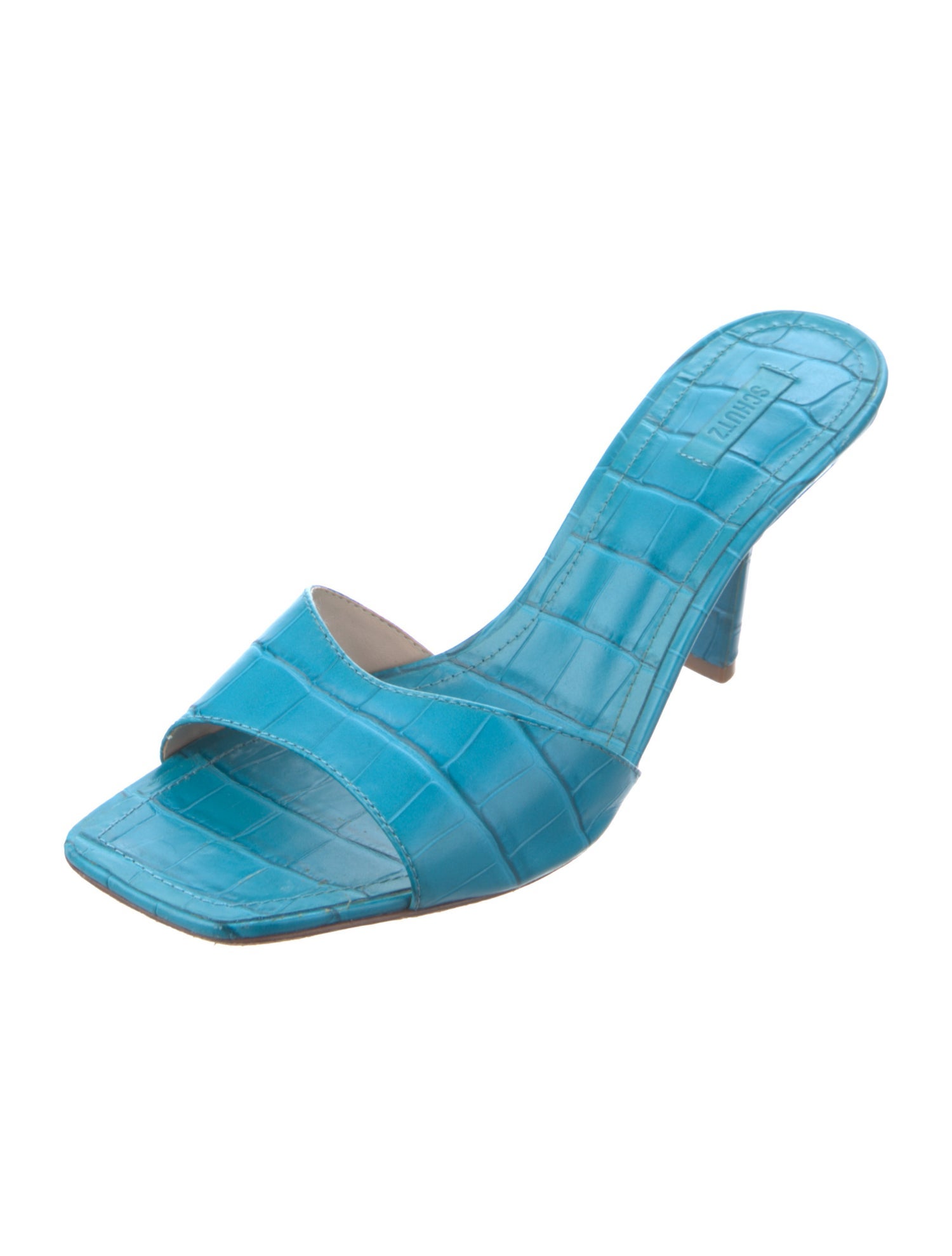 Schutz Leather Slides