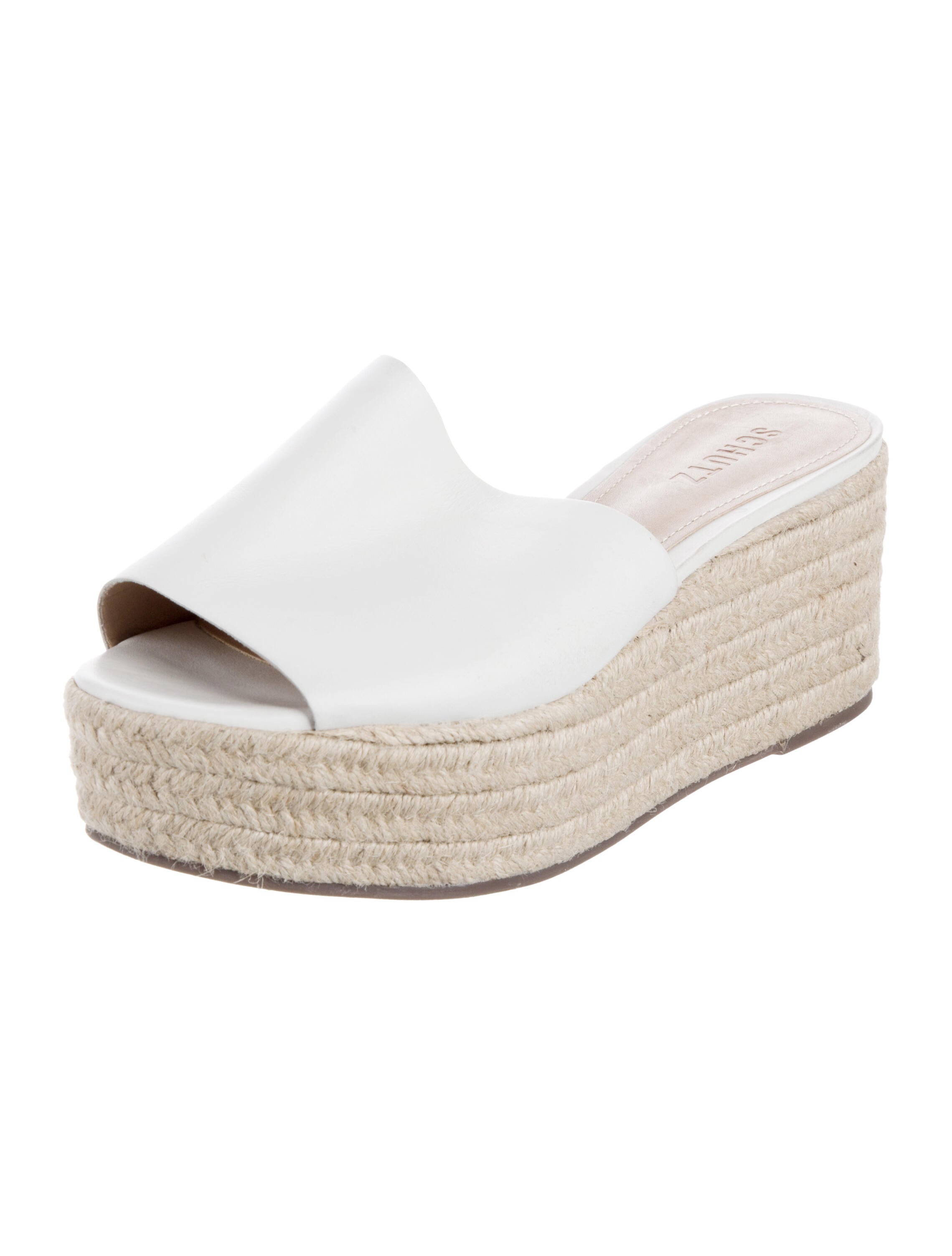Schutz Leather Espadrilles