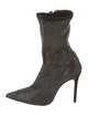 Schutz Suede Crystal Embellishments Sock Boots