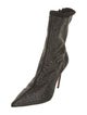 Schutz Suede Crystal Embellishments Sock Boots