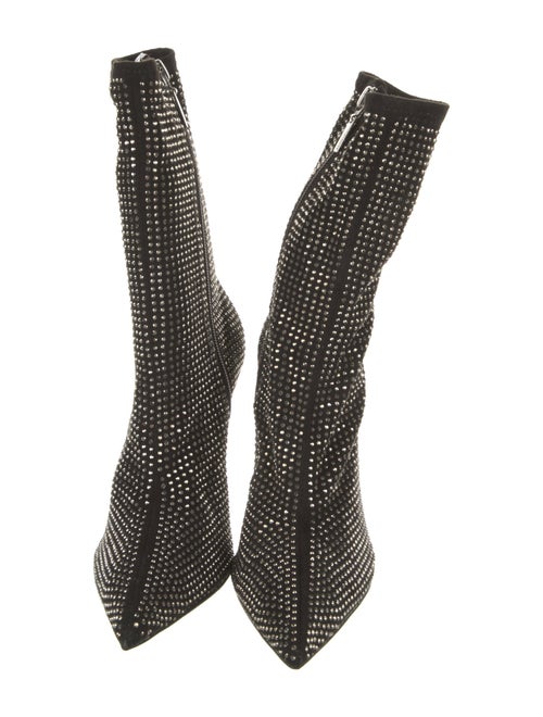 Schutz Suede Crystal Embellishments Sock Boots