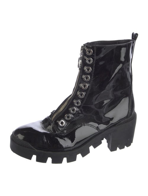 Schutz Patent Leather Combat Boots