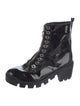 Schutz Patent Leather Combat Boots