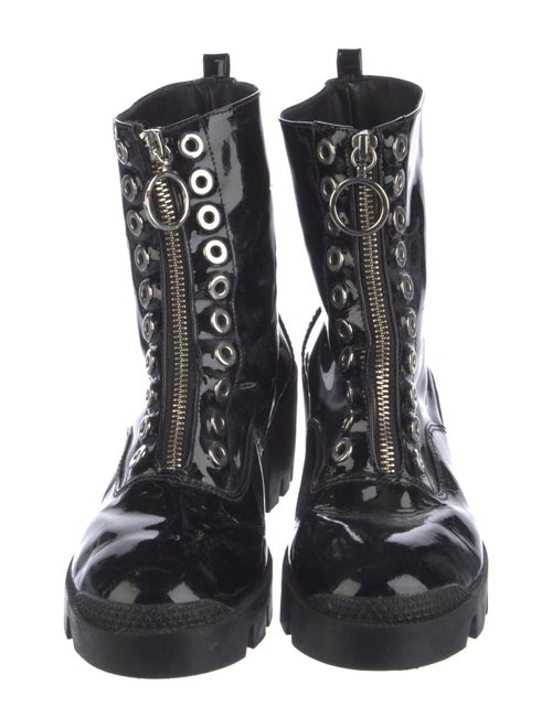 Schutz Patent Leather Combat Boots