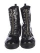 Schutz Patent Leather Combat Boots