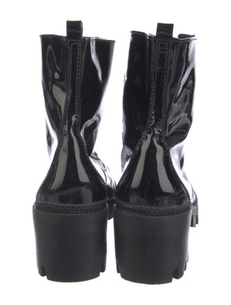 Schutz Patent Leather Combat Boots