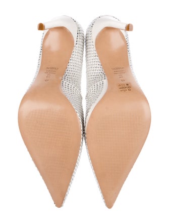 Schutz Satin Crystal Embellishments Pumps