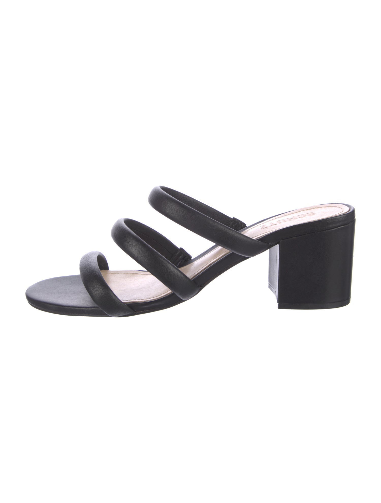 Schutz Leather Slides