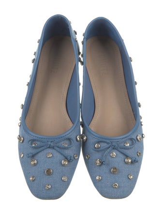 Schutz Denim Printed Ballet Flats