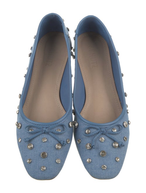 Schutz Denim Printed Ballet Flats