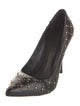Schutz Leather Studded Accents Pumps