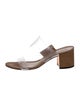 Schutz PVC Leather Trim Embellishment Slides