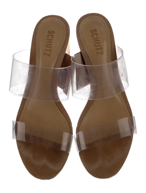Schutz PVC Leather Trim Embellishment Slides