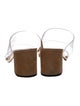 Schutz PVC Leather Trim Embellishment Slides