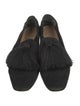 Schutz Suede Fringe Trim Accent Loafers