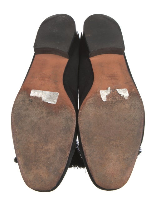 Schutz Suede Fringe Trim Accent Loafers