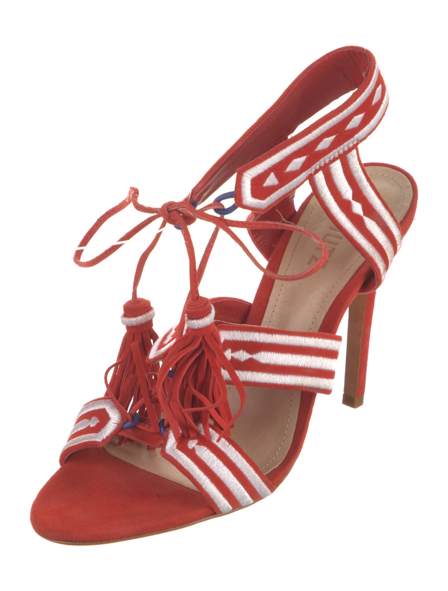 Schutz Suede T-Strap Sandals