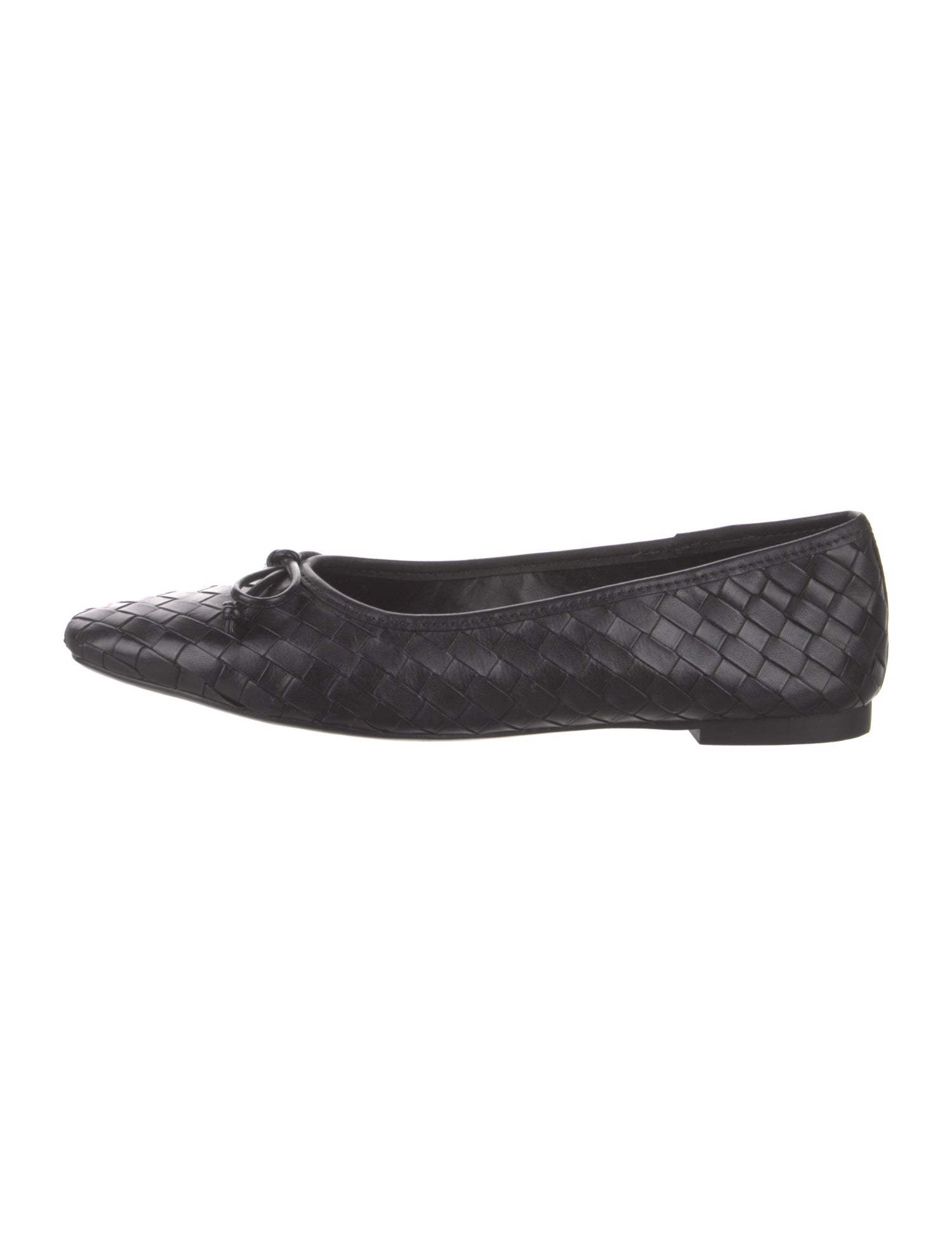 Schutz Leather Bow Accents Ballet Flats