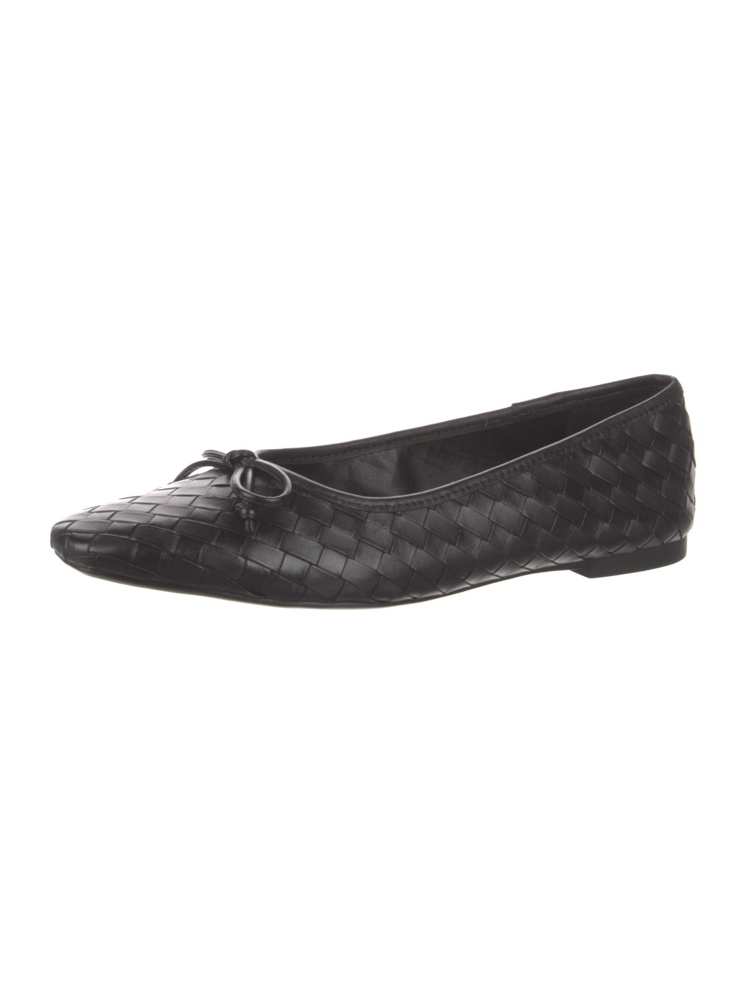 Schutz Leather Bow Accents Ballet Flats