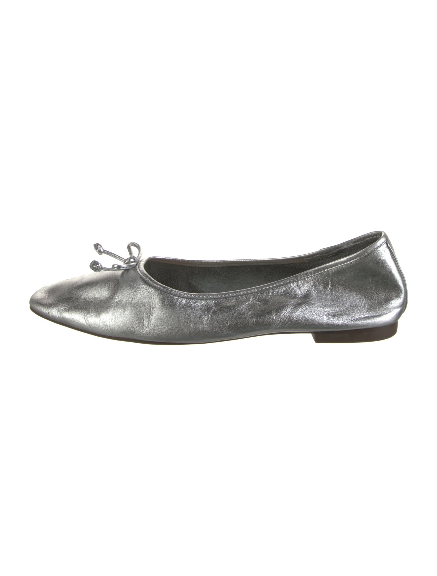 Schutz Leather Bow Accents Ballet Flats
