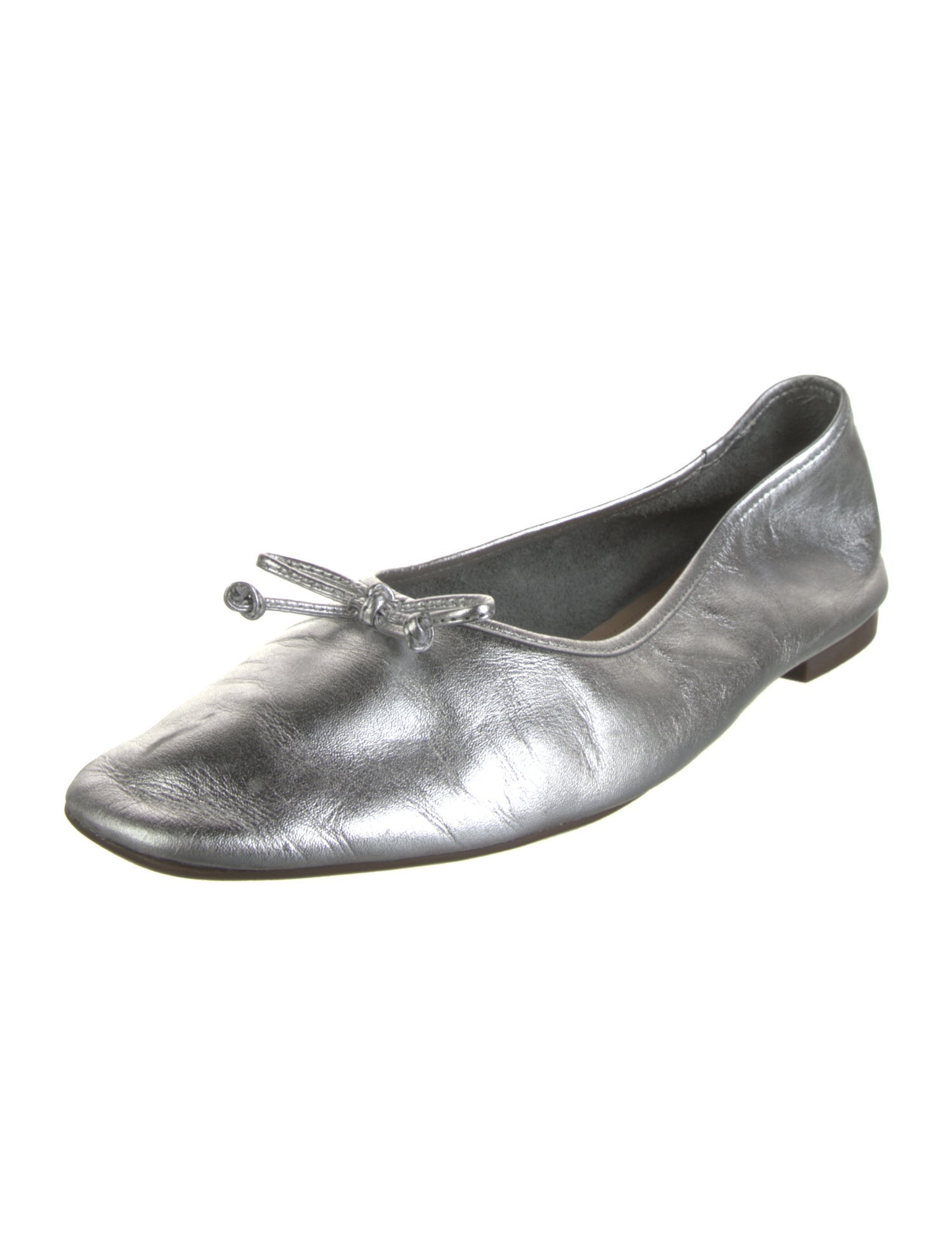 Schutz Leather Bow Accents Ballet Flats