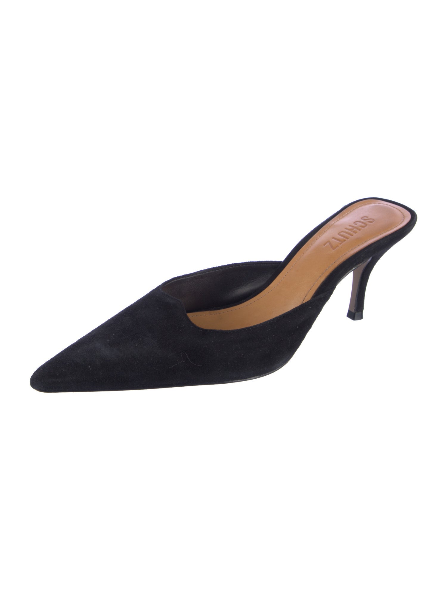 Schutz Suede Printed Mules