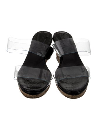 Schutz Jute Leather Trim Embellishment Espadrilles