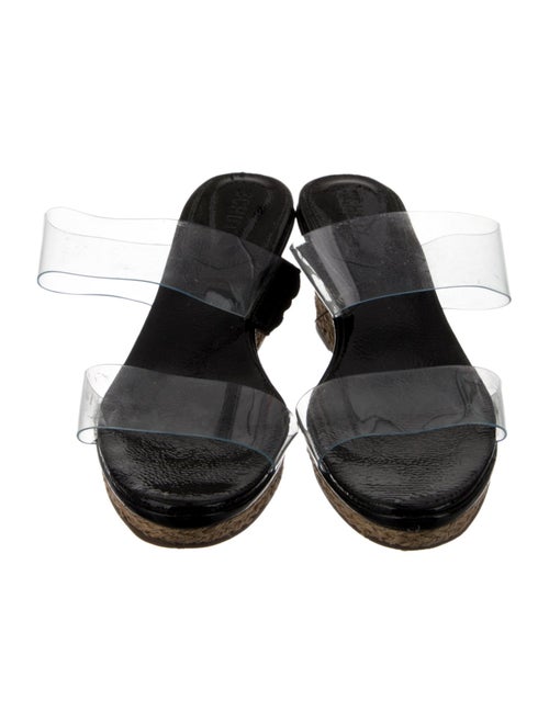 Schutz Jute Leather Trim Embellishment Espadrilles