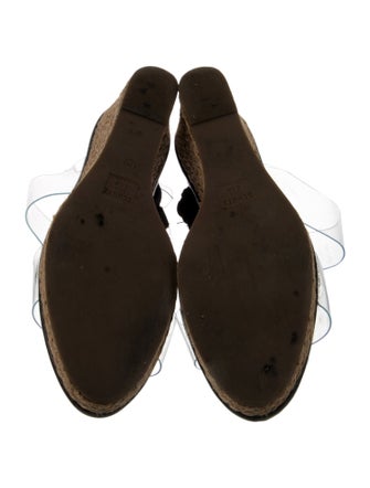 Schutz Jute Leather Trim Embellishment Espadrilles