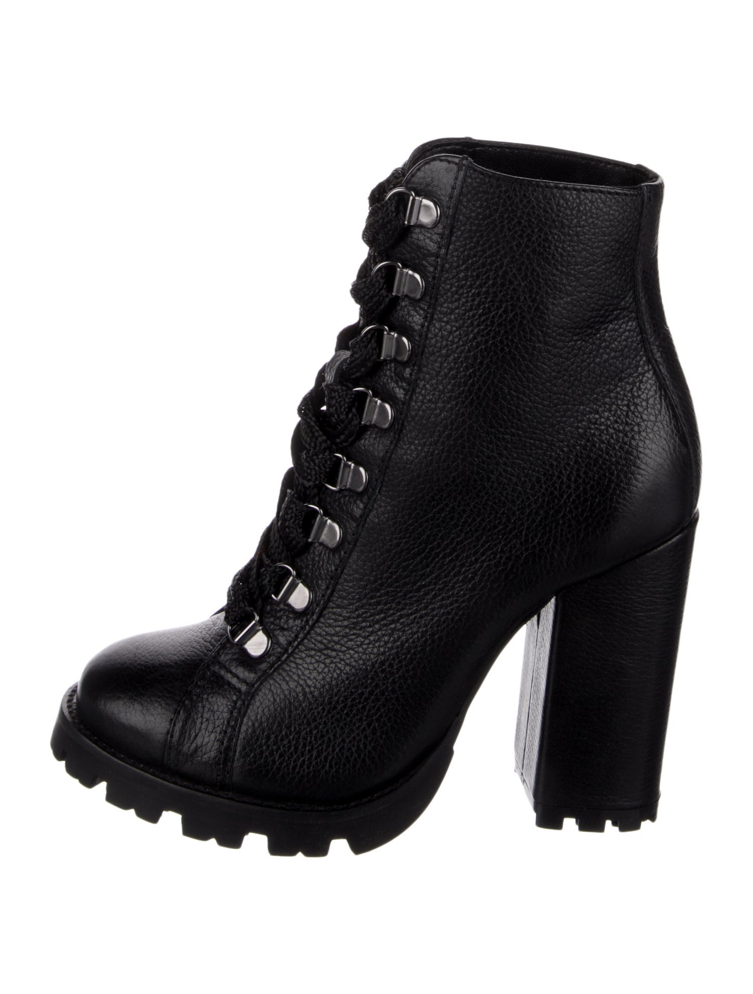 Schutz Leather Lace-Up Boots
