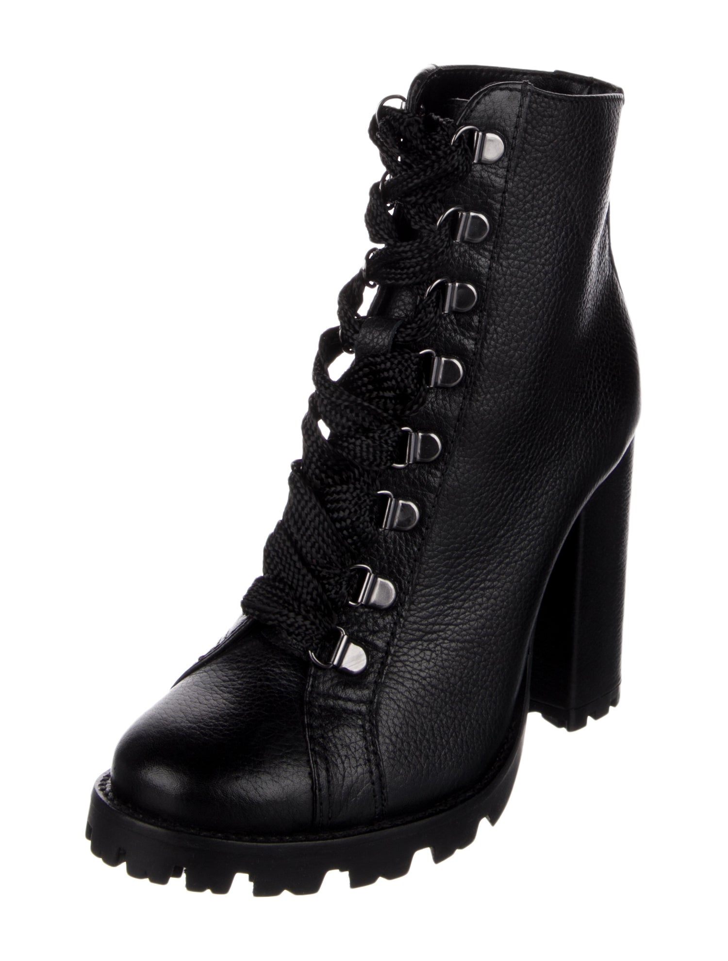 Schutz Leather Lace-Up Boots