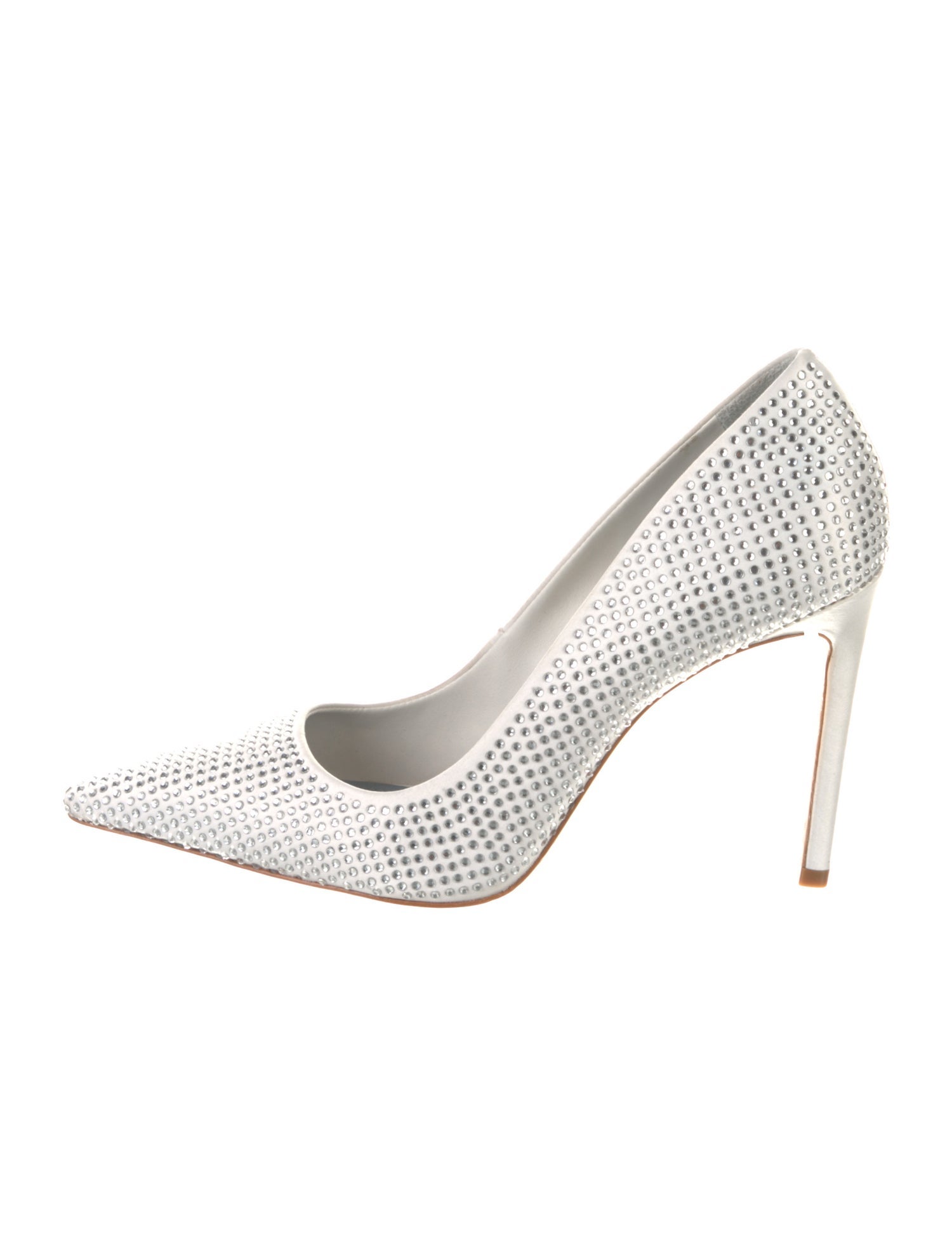 Schutz Satin Crystal Embellishments Pumps